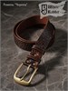 Ремень "Черепа" пряжка латунь wr 40мм 22332